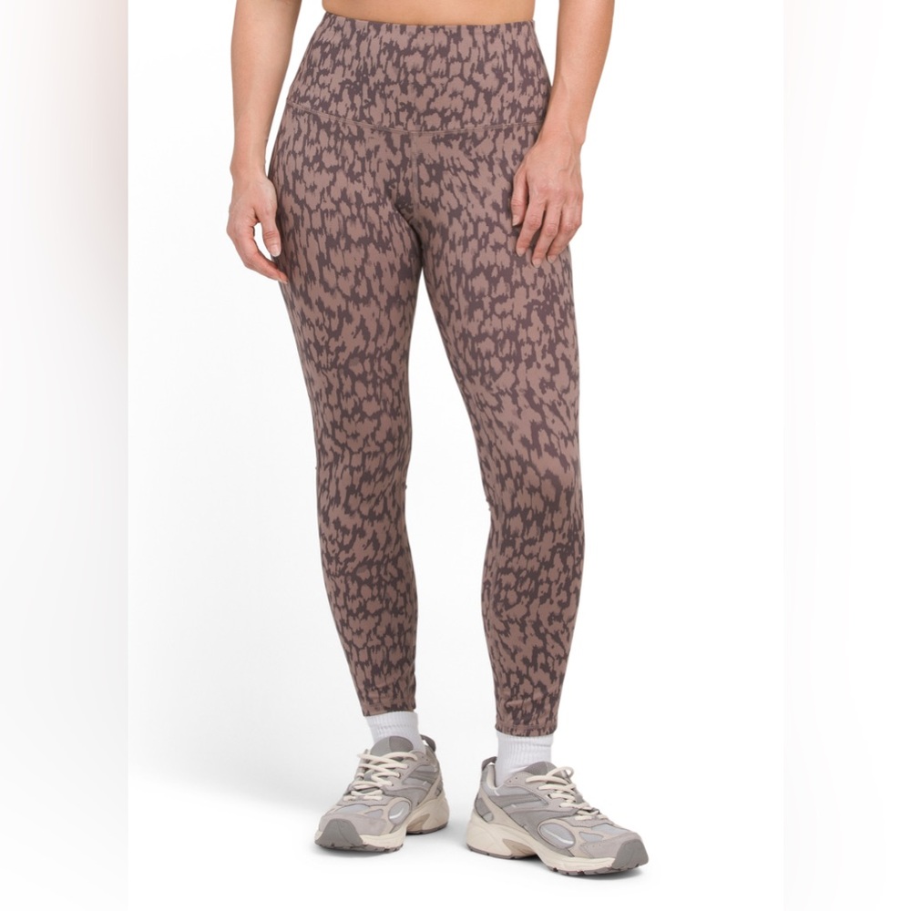NWT Move Theology City Lite Printed Legging - Size Small - Brown Abstract Print